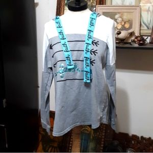 Teens long sleeve Hoodie Sweater top shirt FAITH NOBO XL Child